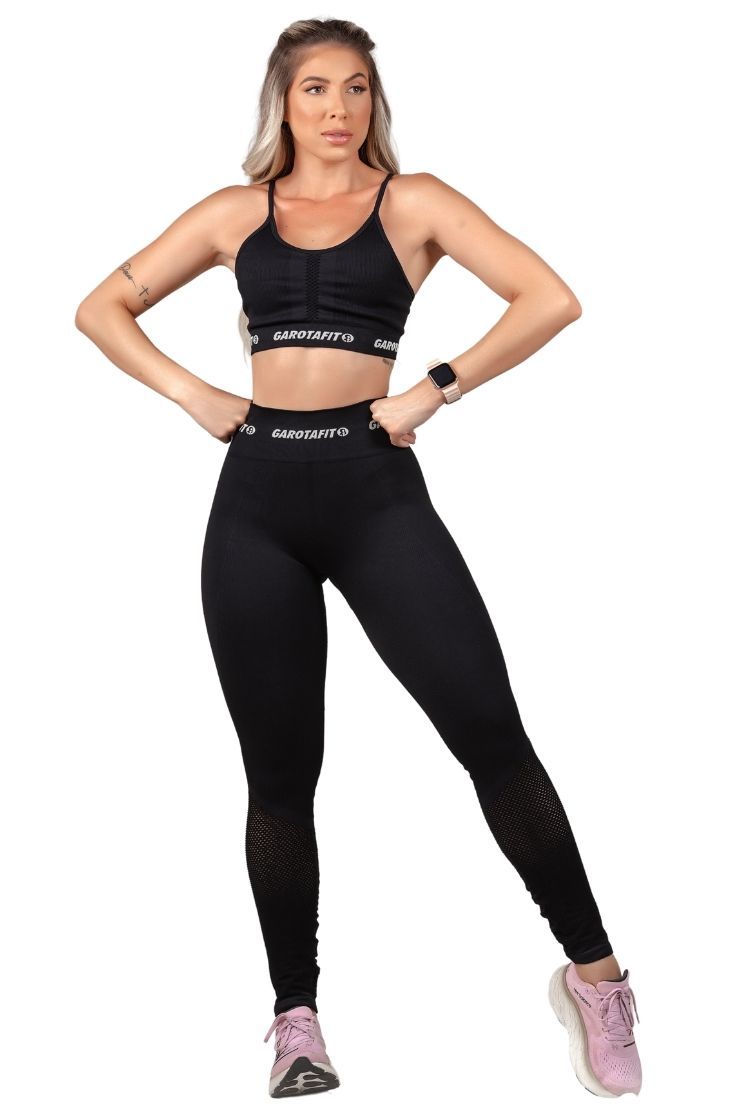 Garotafit - Pants Legging Seamless Hit Black - FUS463AG