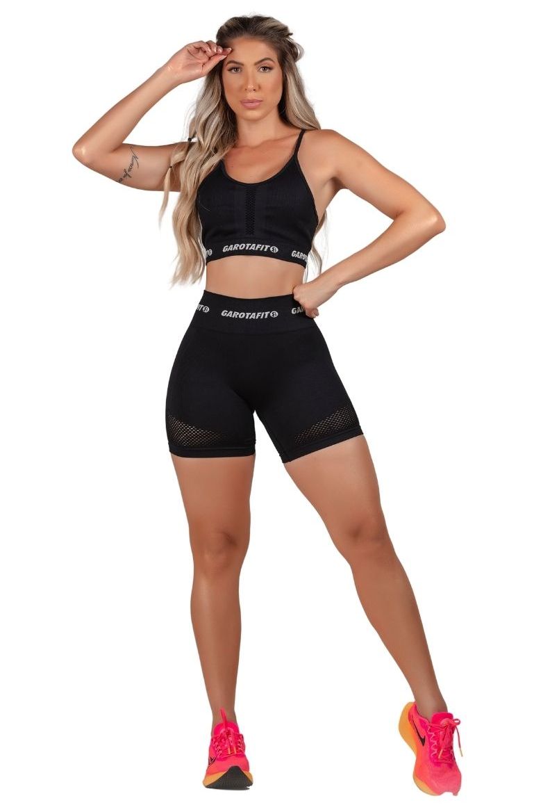 Garotafit - Seamless Hit Shorts Black - SH523AG