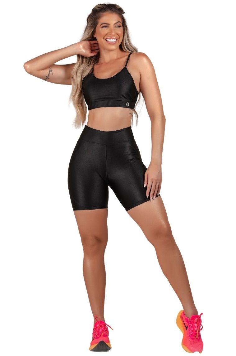 Garotafit - Shorts Etiópia Preto - SH526AG