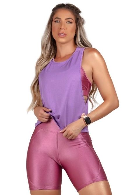 Garotafit - Lilac Crystal Tank Shirt - BL213PLG