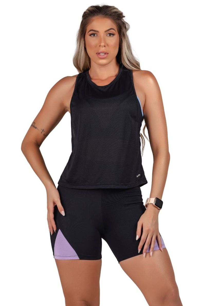 Garotafit - Regata Cristal Preto - BL213AG