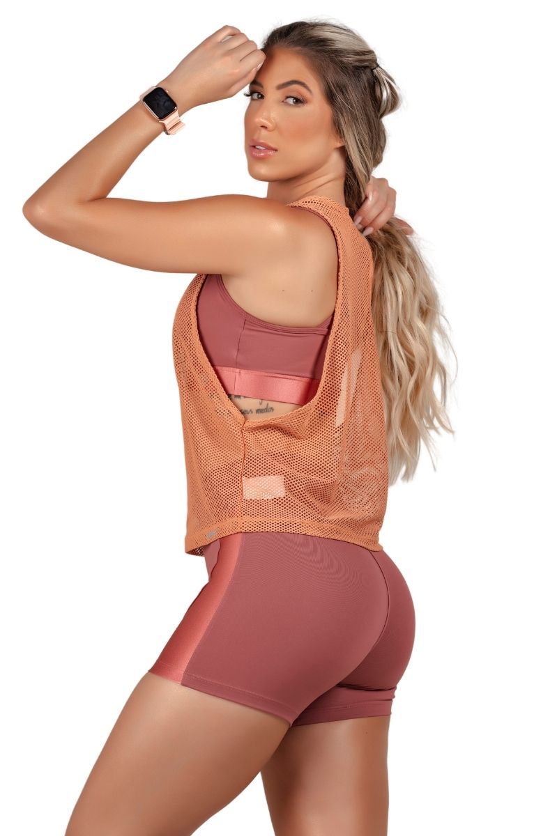 Garotafit - Tank Shirt Cristal Caruaru pink Queimado - BL213TDM