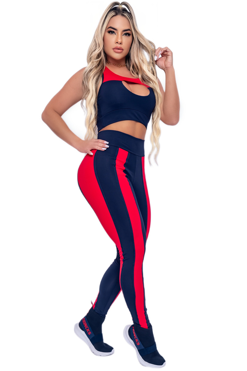 Trincks - Conjunto Legging e Top Hard Shape Azul - 