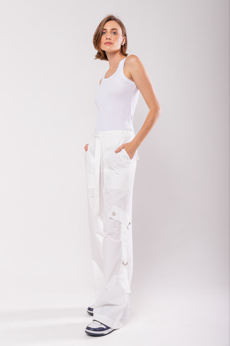 Hidrogênio - MURIEL CARGO OFFWHITE PARACHUTES PANTS - 19765018