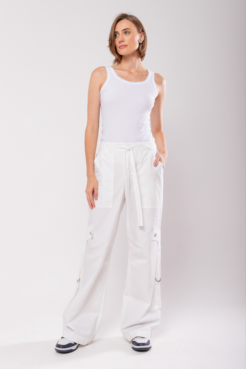 Hidrogênio - CALÇA PARACHUTES MURIEL CARGO OFFWHITE - 19765018