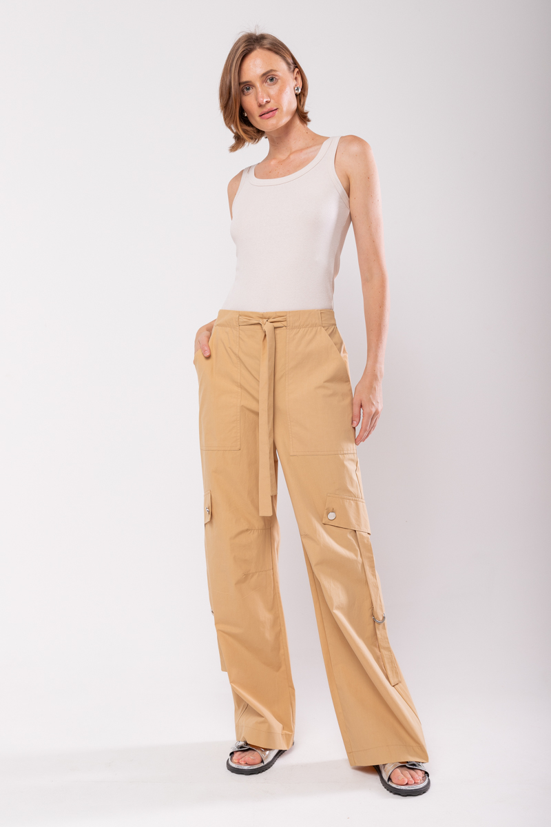 Hidrogênio - MURIEL CARGO WHEAT PARACHUTES PANTS - 19765343