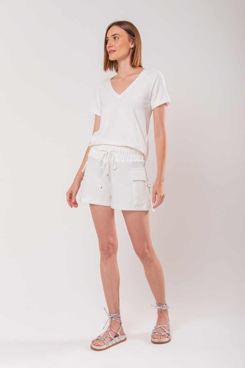 Hidrogênio - SHORTS COM BOLSOS UTILITÁRIOS OFFWHITE - 19845018