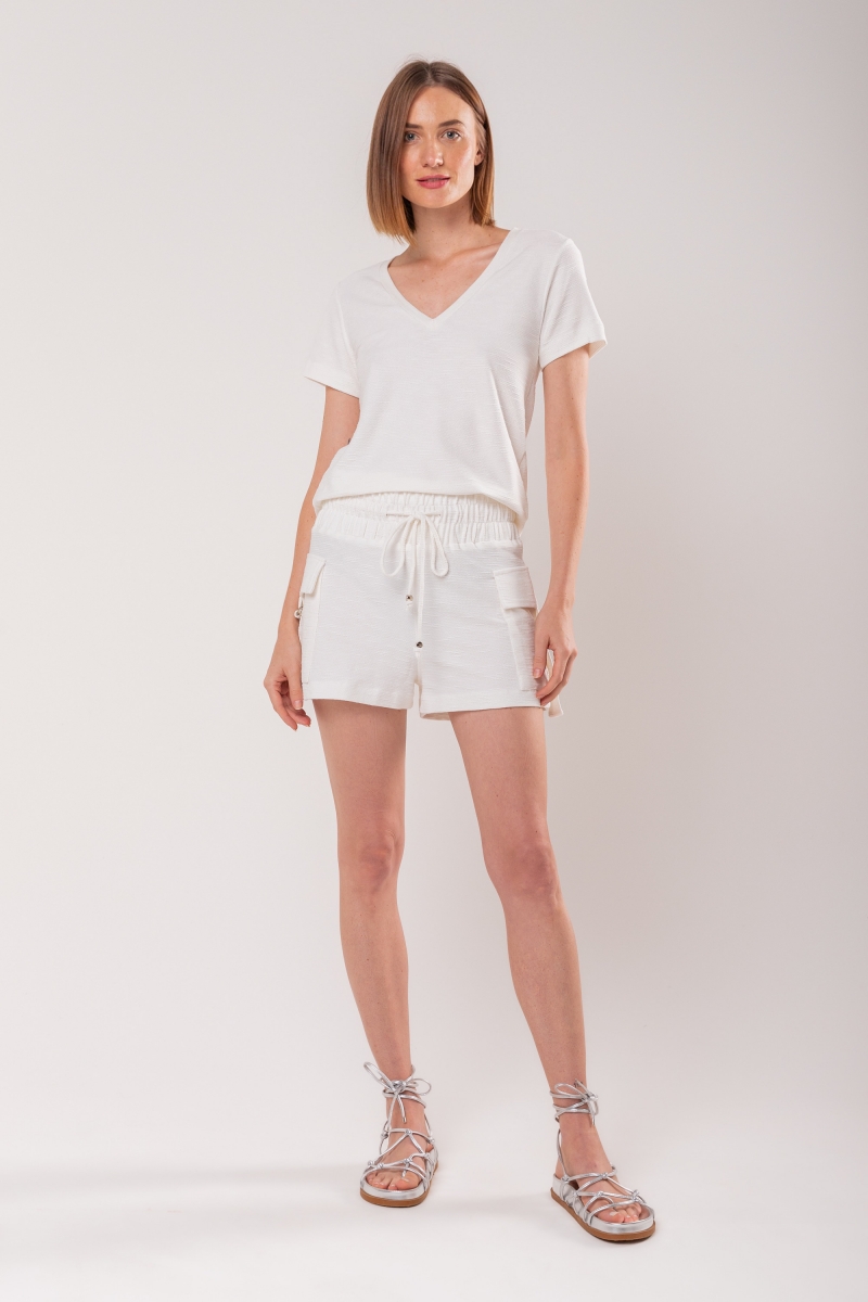 Hidrogênio - SHORTS COM BOLSOS UTILITÁRIOS OFFWHITE - 19845018