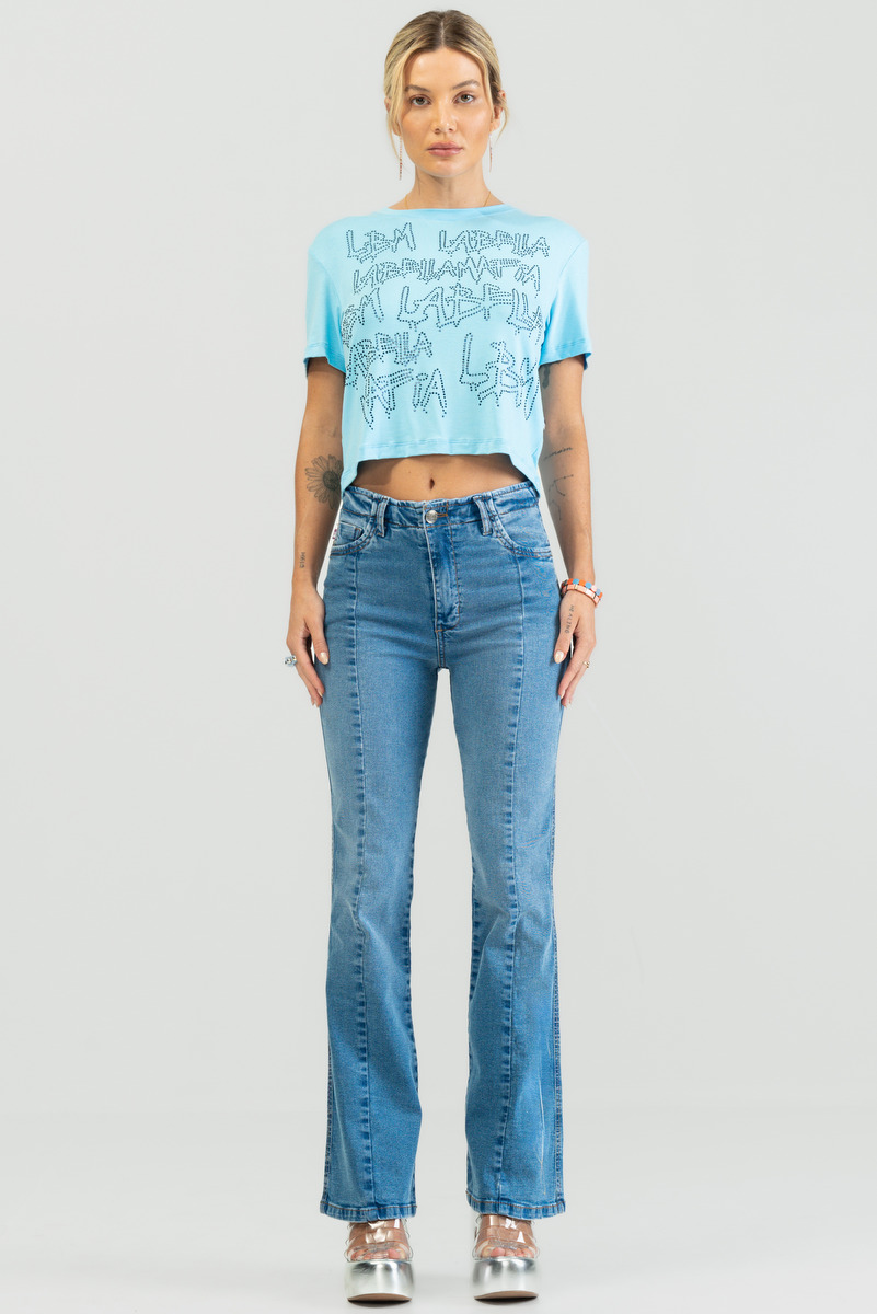 Labellamafia - Pants Jeans Fashion Denim Blue Labellamafia - 29733