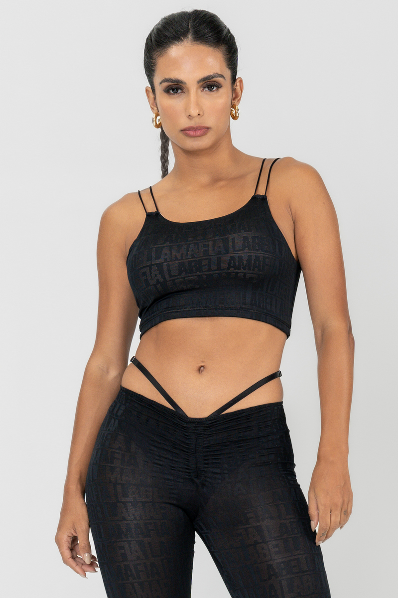 Labellamafia - Top Jacquard Preto Labellamafia - 29997