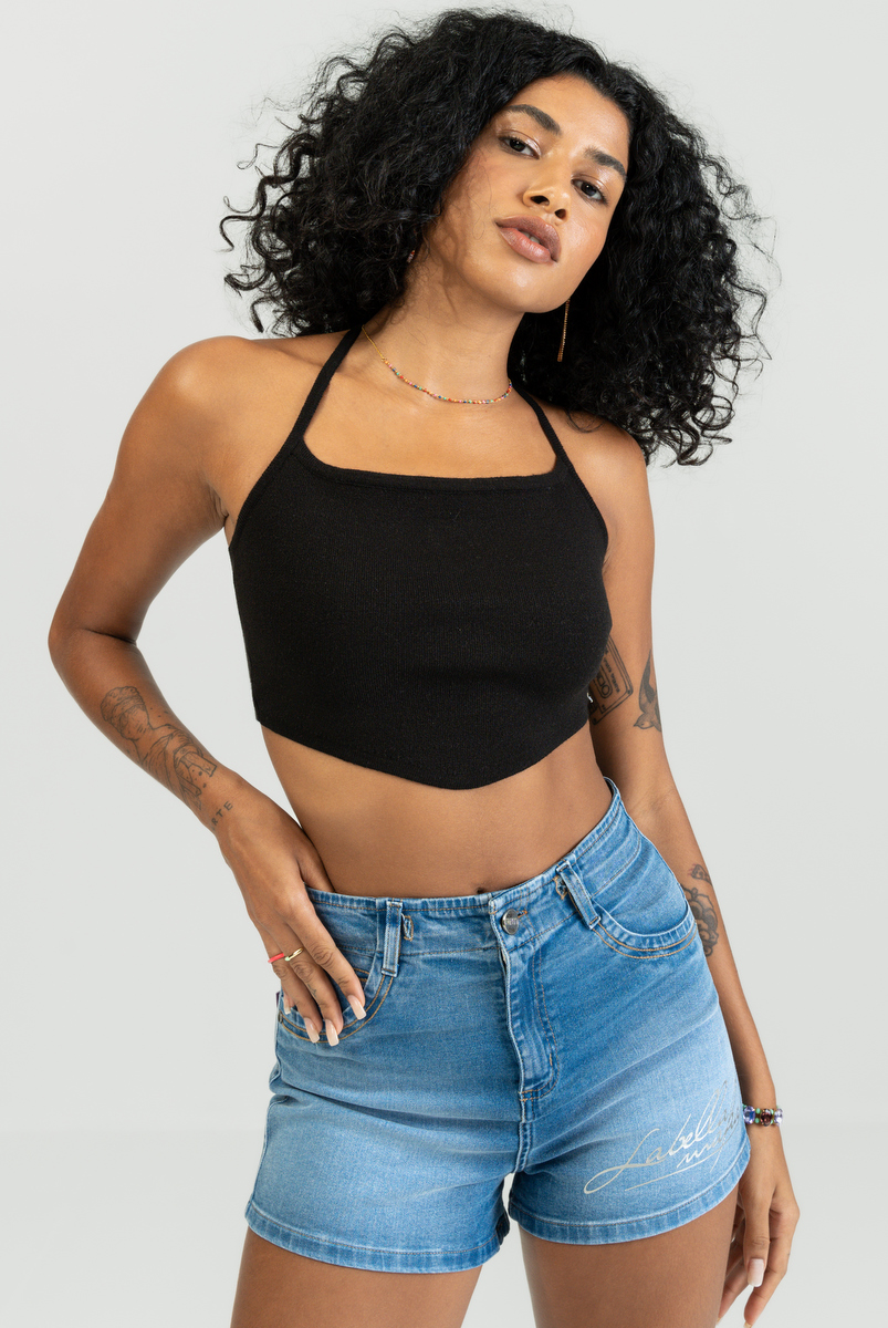 Labellamafia - Cropped Tricot Preto Labellamafia - 29892