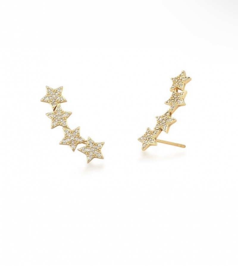 Mikabe - Star Studded Earring Ear Cuff - MK1653