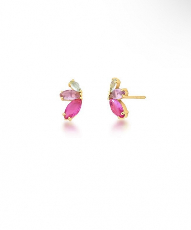 Mikabe - Delicate Candy Crystals Earring - MK1654