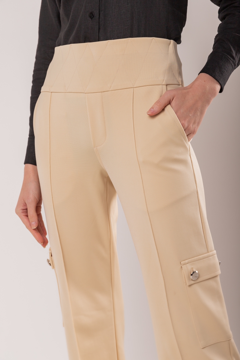 Hidrogênio - MARIA DAS GRAÇAS STRAIGHT TROUSERS CREAM - 19779016