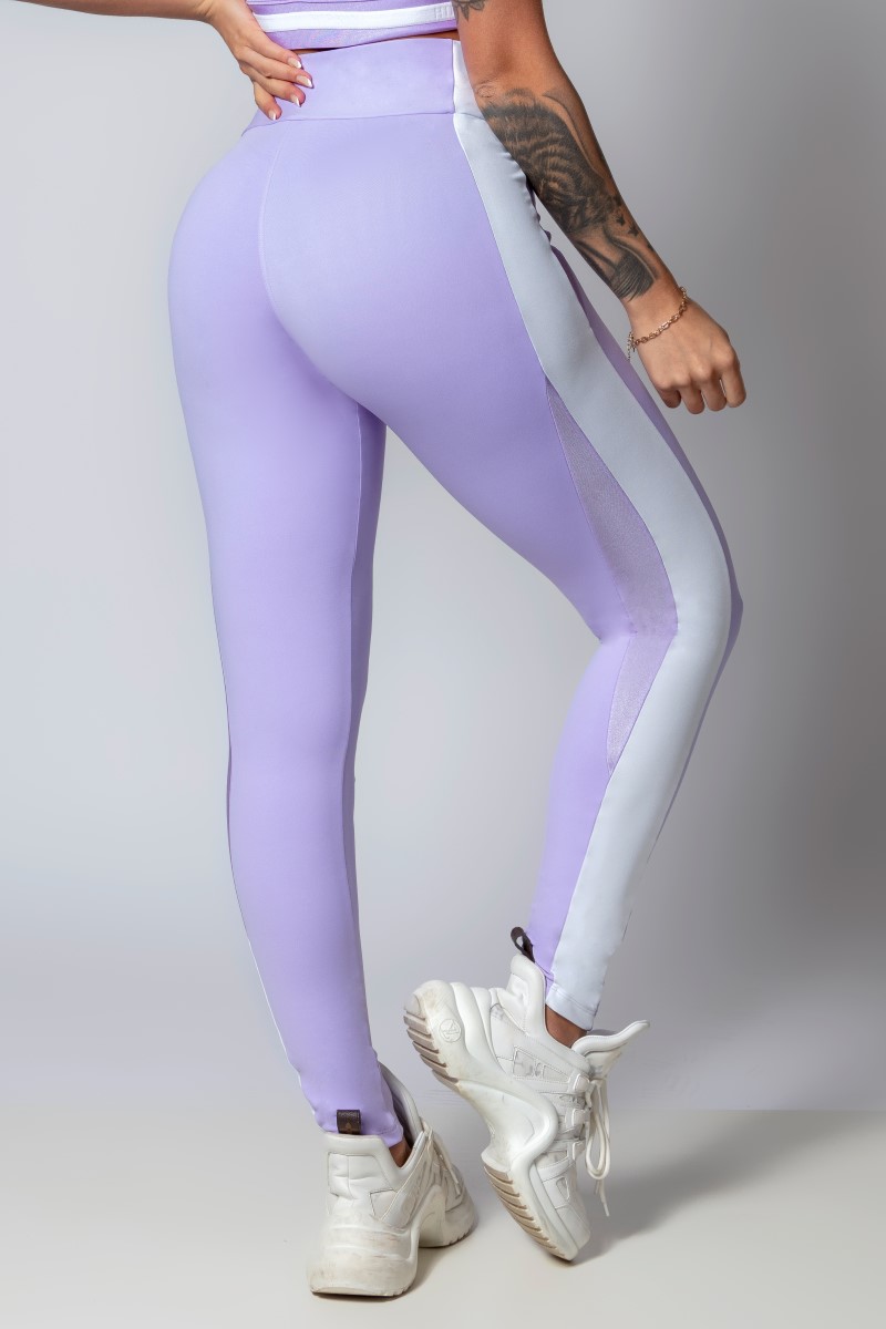 Hipkini - Sporty Style Lilac Leggings with Cutouts - 33330276