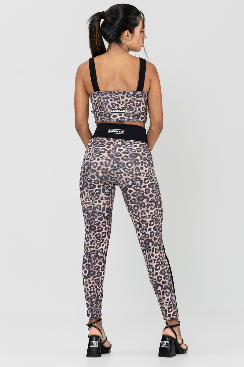 Labellamafia - Labellamafia Print Impulse Top and Pants Set - 30287