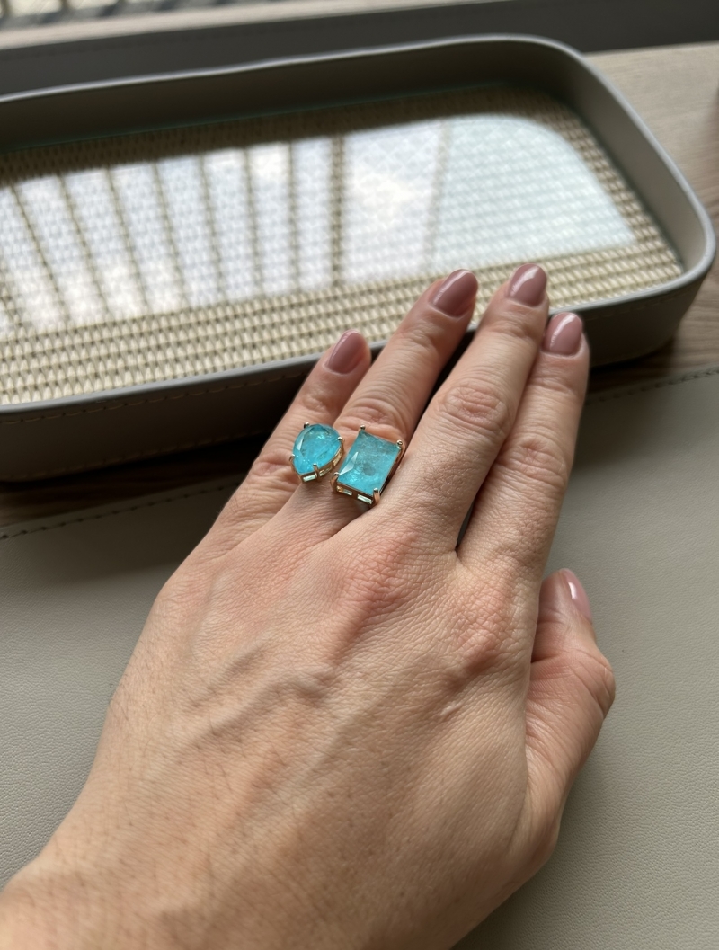 Mikabe - Blue Fusion Party Ring - MK1676