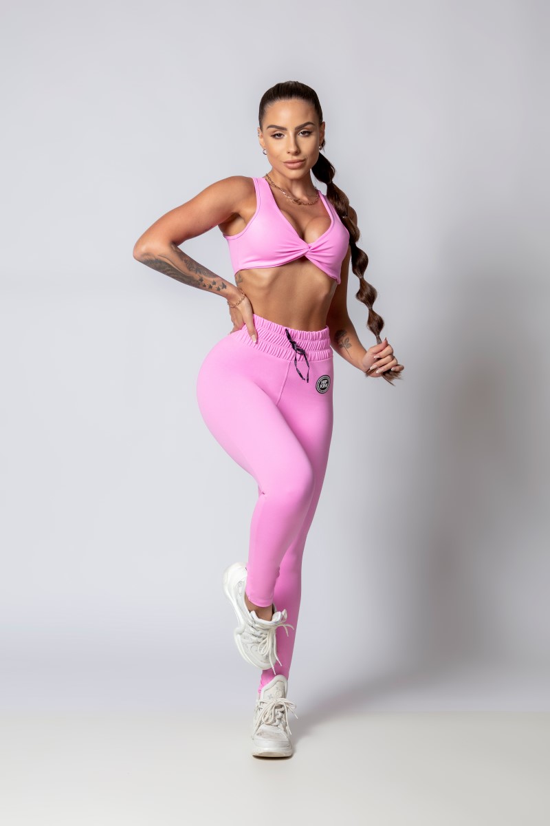 Hipkini - Pink Sporty Style Pants - 33330269