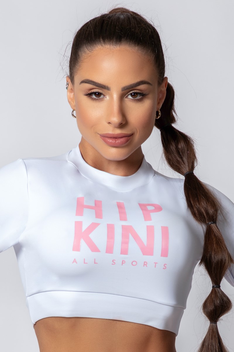 Hipkini - Sporty Style White Long Sleeve Shirt - 33330272