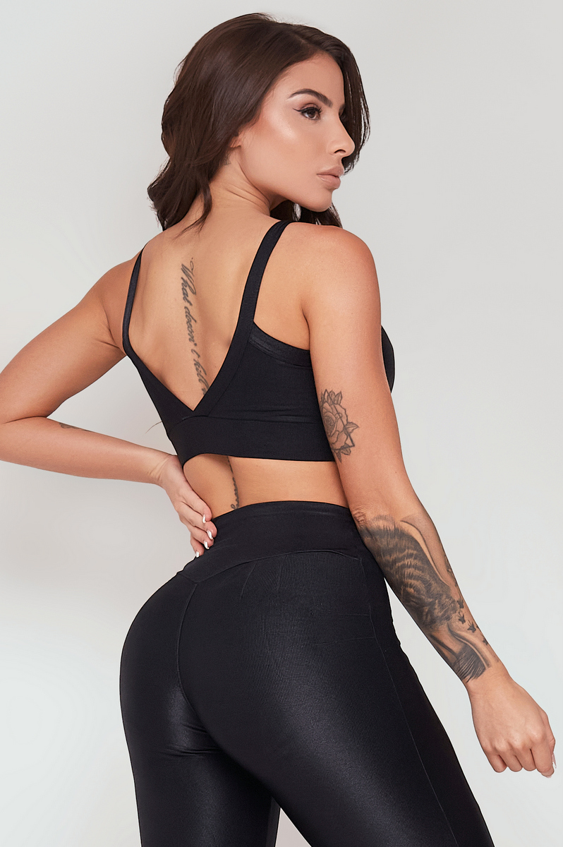 Lets Gym - Top Bright Preto - 2141APT