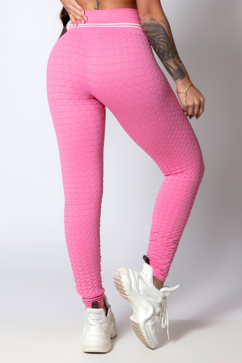 Hipkini - Sporty Style Seamless Pink Brocade Legging - 33330280