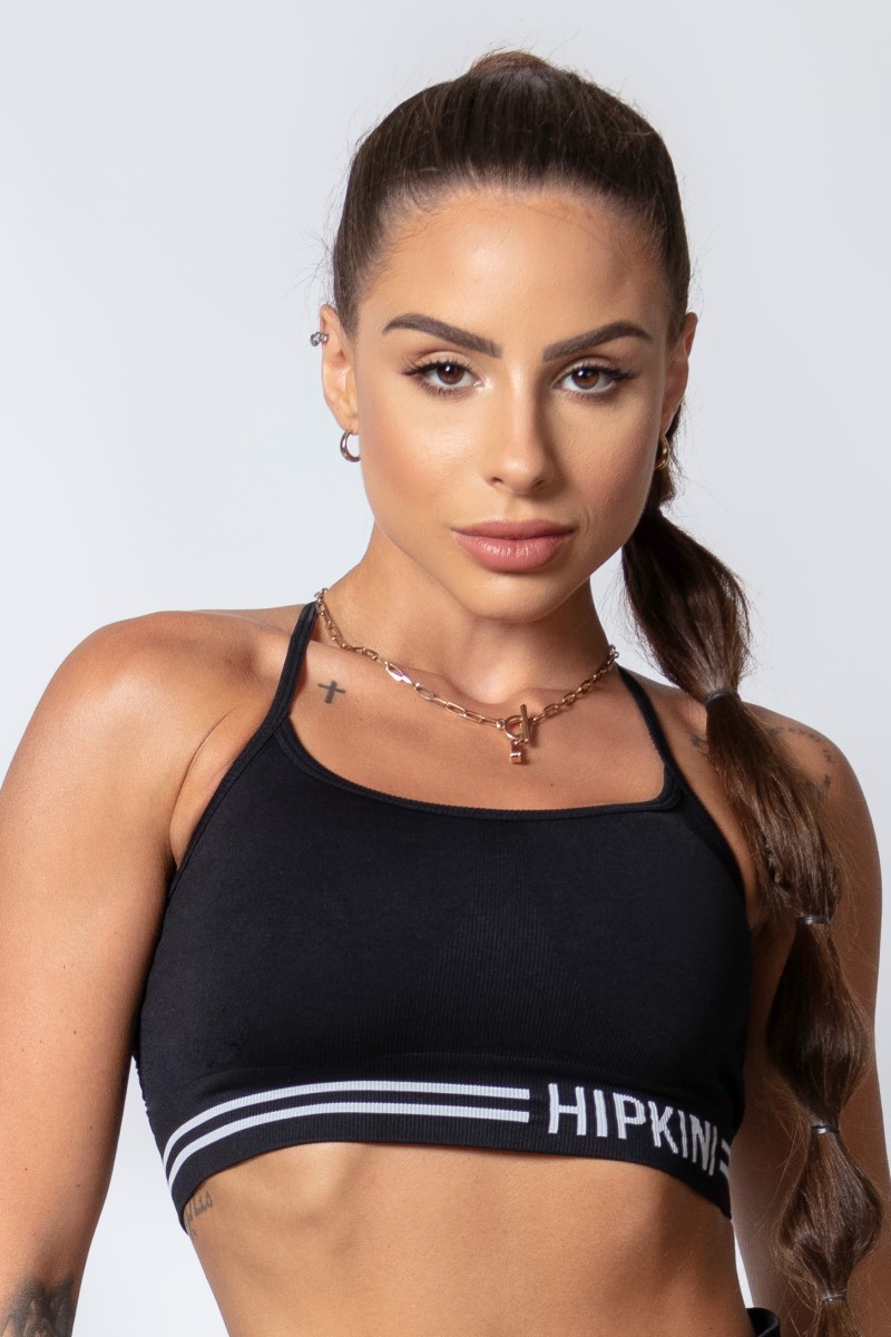 Hipkini - Top Sporty Style Preto com Recortes - 33330282