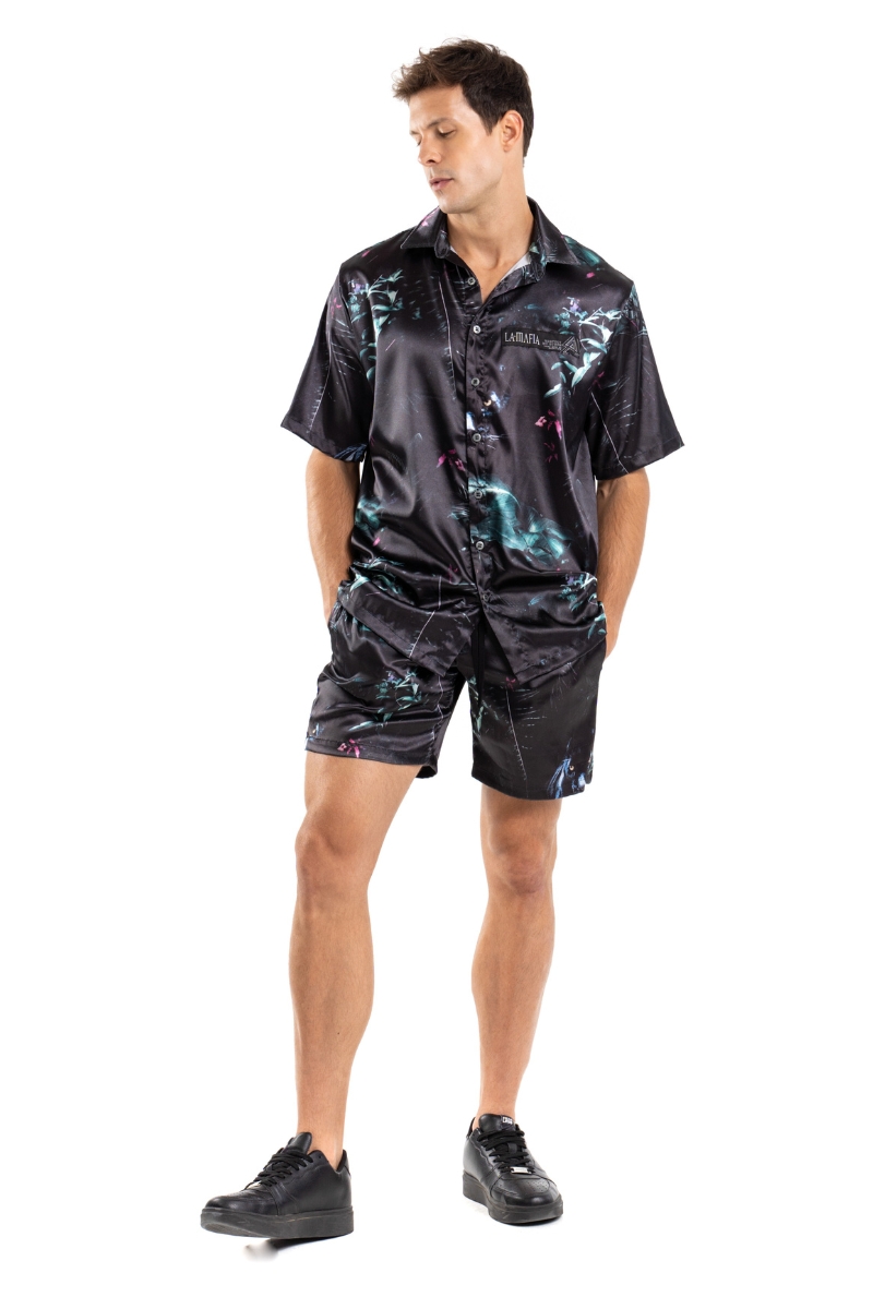 Lamafia - Freak Night Printed Shorts - 26494