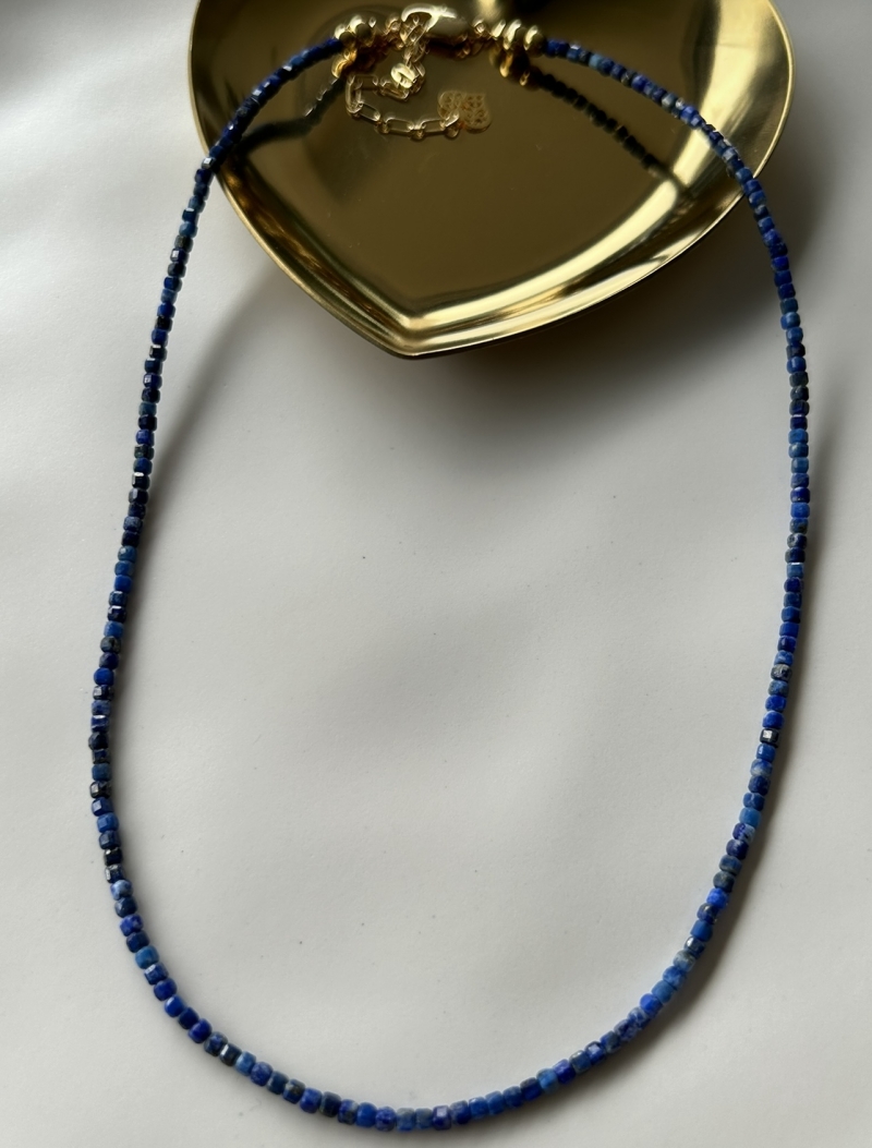 Mikabe - Lapis Lazuli Stone Cubic Necklace - MK1681