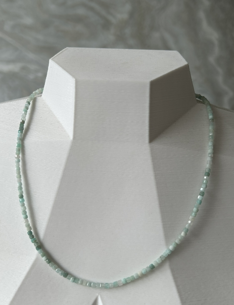 Mikabe - Cubinhos Amazonite Stone Necklace - MK1683