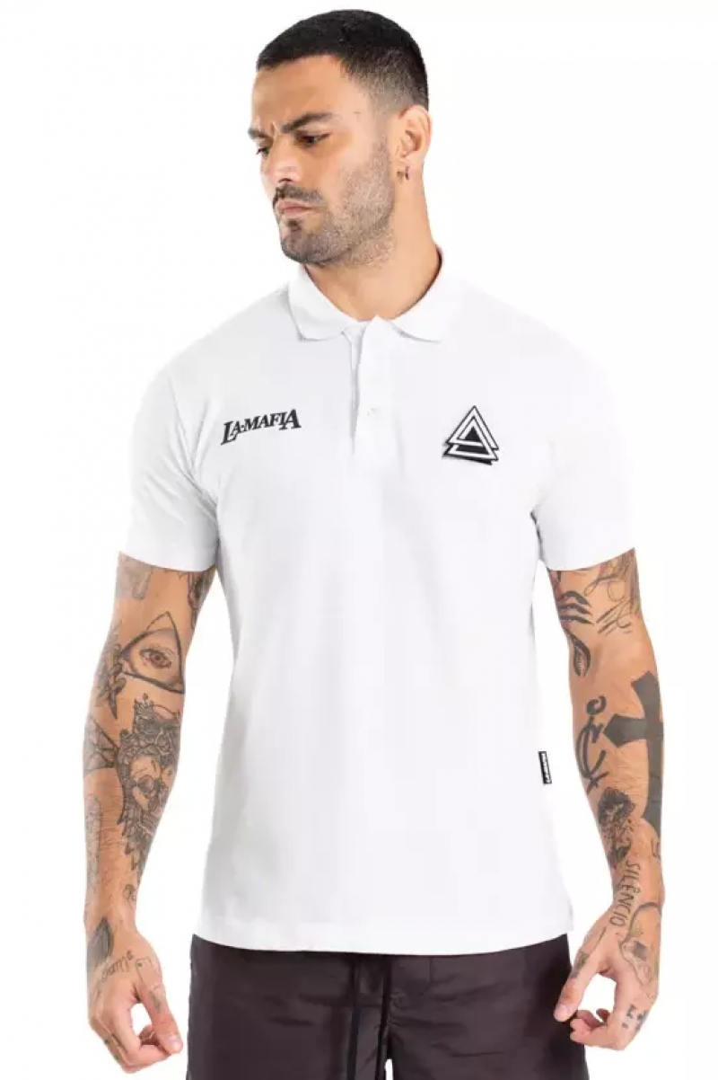 Lamafia - Camiseta Polo Lamafia Copa Branco - 26765