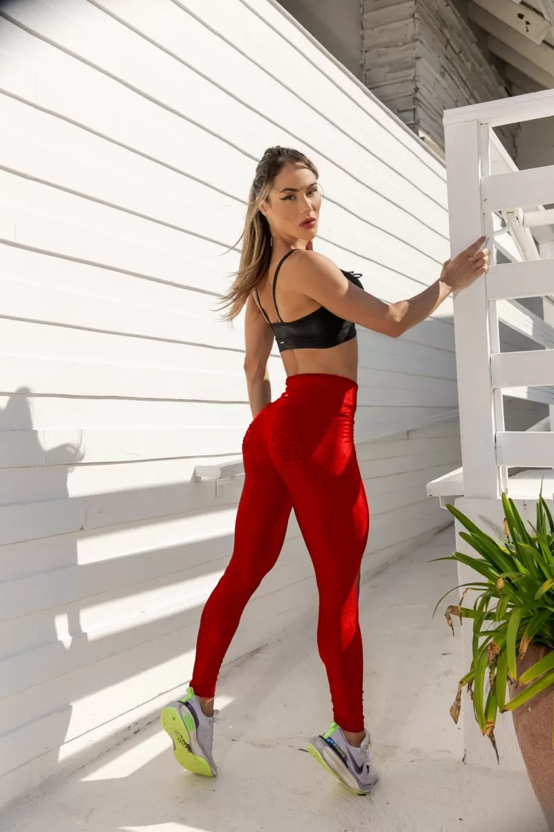 Canoan - Cirrê Bolso Red Legging Pants - 11055 Canoan - Cirrê Bolso Red Legging Pants - 11055