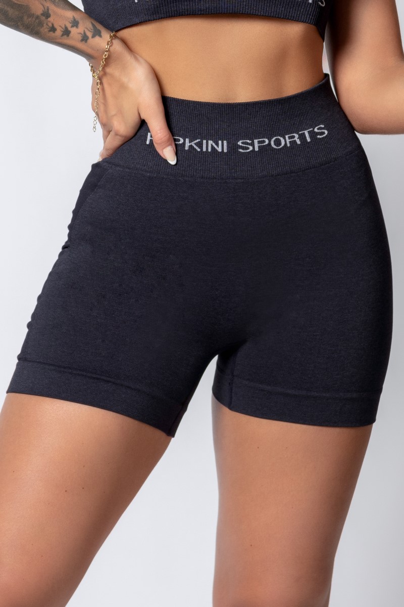 Hipkini - Sporty Style Seamless Shorts Black - 33330436