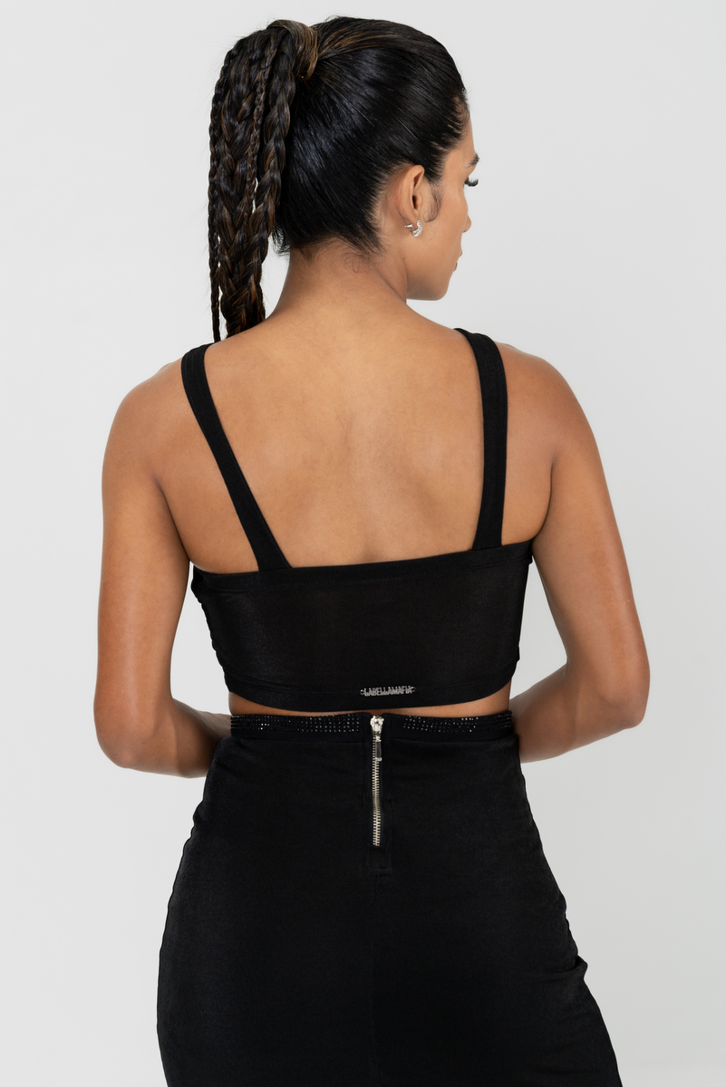 Labellamafia - Cropped Malha Involve Preto Labellamafia - 29789