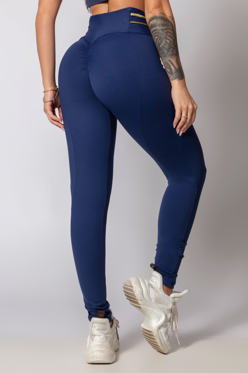 Hipkini - Legging Fresh  Azul com Recortes - 33330302