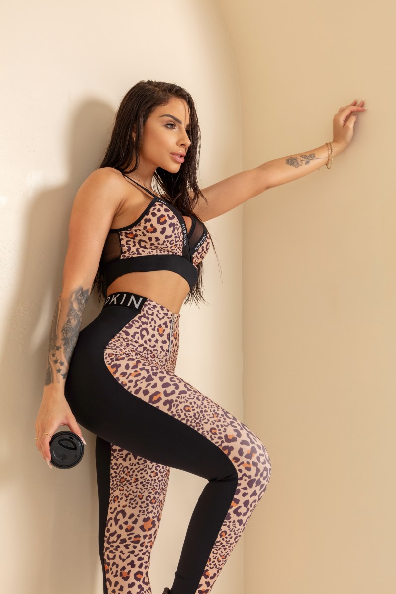 Hipkini - Fresh Black Leggings with Animal Print - 33330311