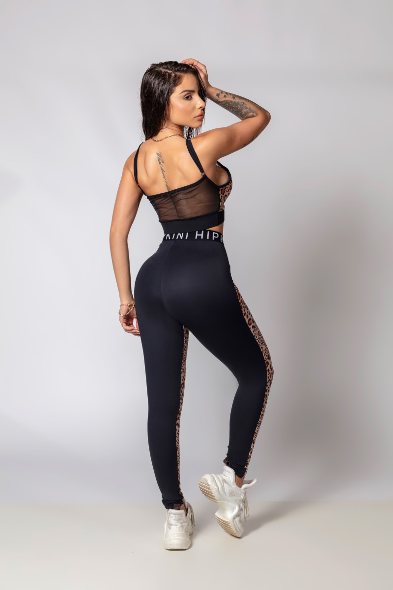 Hipkini - Fresh Black Leggings with Animal Print - 33330311