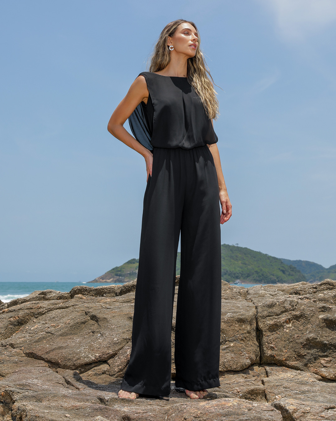 Dot Clothing - Jumpsuit Dot Clothing Draped Black - 2159PRETO