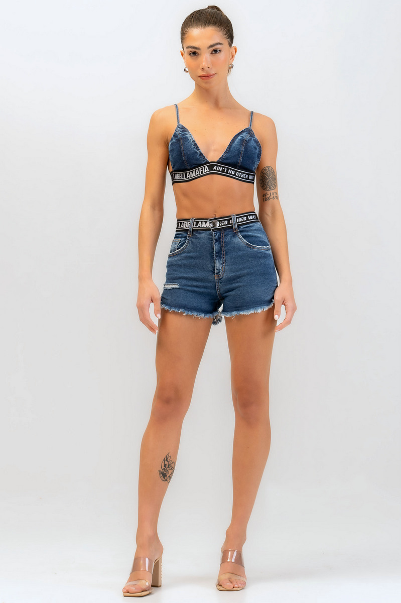 Labellamafia - Labellamafia Attack Jeans Shorts - 31068