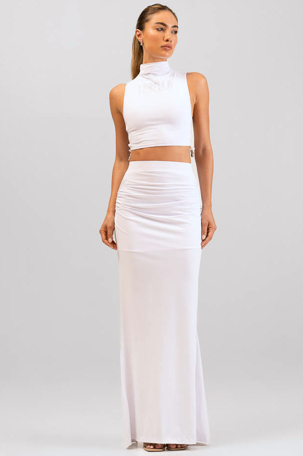 Labellamafia - White Labellamafia Fashion Party Skirt - 31749