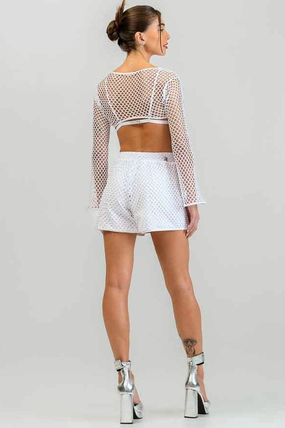 Labellamafia - Conjunto Top e Short Fashion Party Branco Labellamafia - 31235