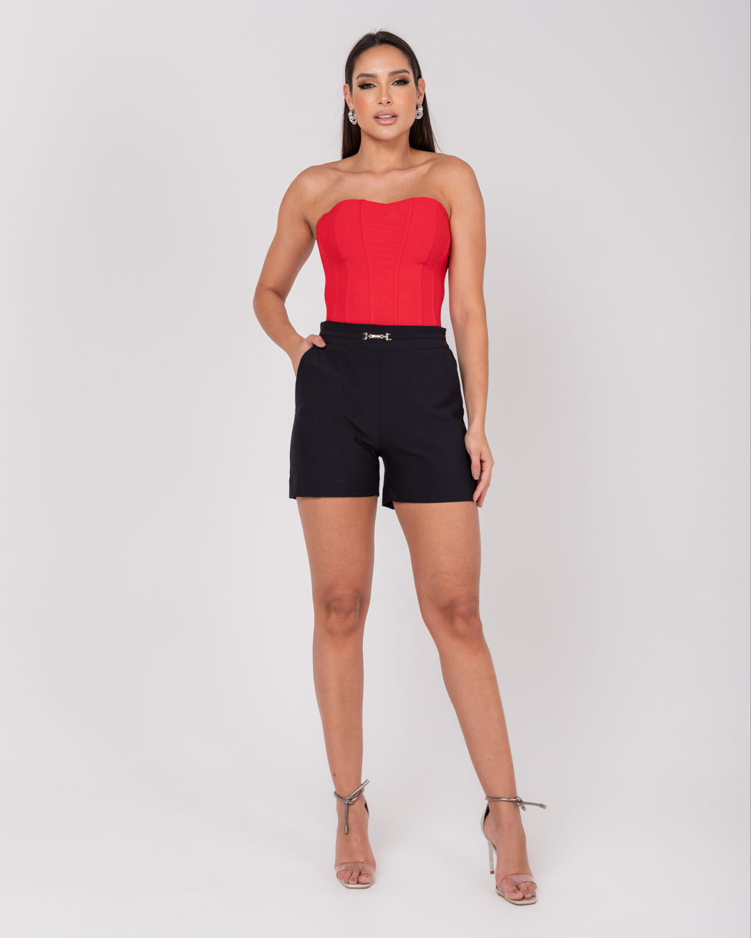 Miss Misses - Short Miss Misses Com Detalhe Metal Preto - 54071PRETO