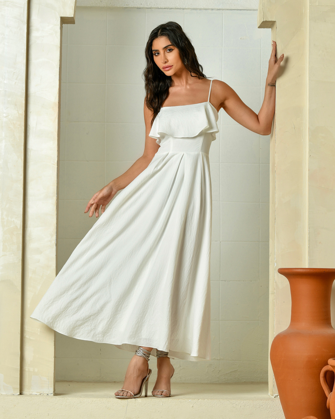 Dot Clothing - Dress Dot Clothing Longuete frill Offwhite - 2143OFF