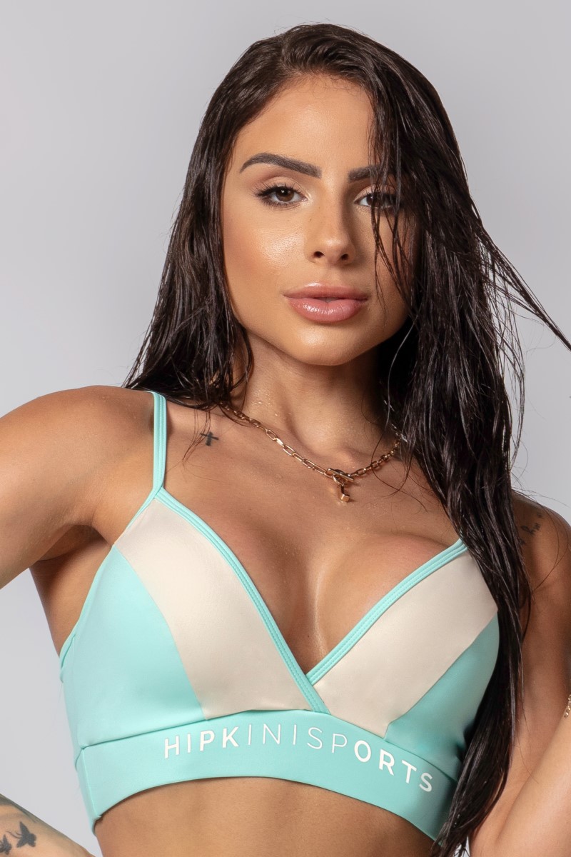 Hipkini - Top Fresh Verde Água com Decote - 33330314