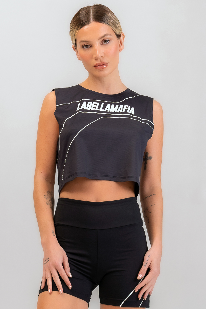 Labellamafia - Cropped Malha Essentials Preto Labellamafia - 31653