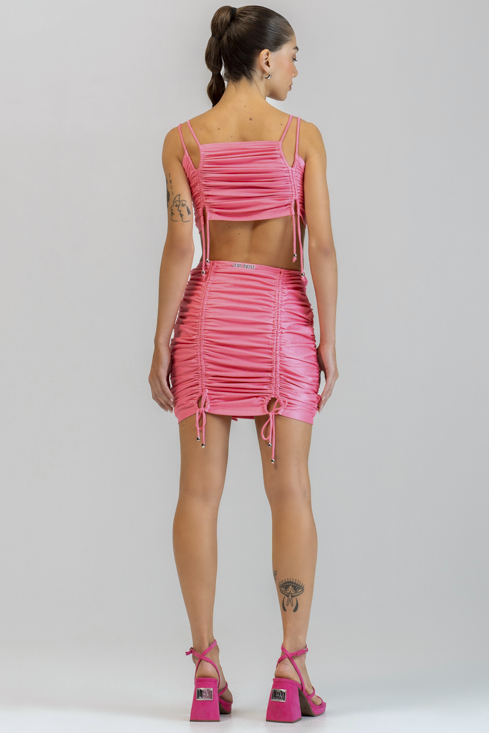 Labellamafia - Pink Labellamafia Fashion Party Skirt - 31366