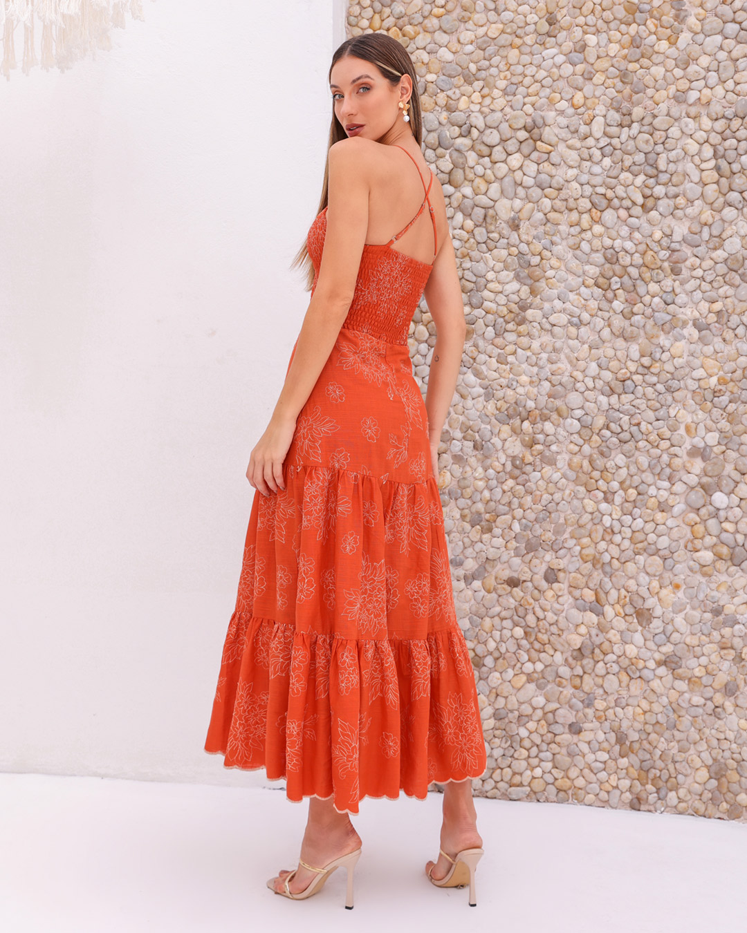 Dot Clothing - Dress Dot Clothing Longuete Laise Orange - 2160LARANJA