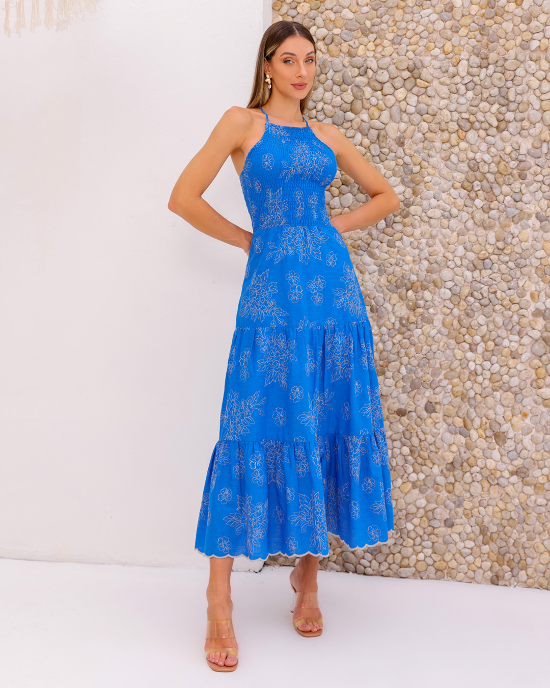 Dot Clothing - Dress Dot Clothing Longuete Laise Azul - 2160AZUL