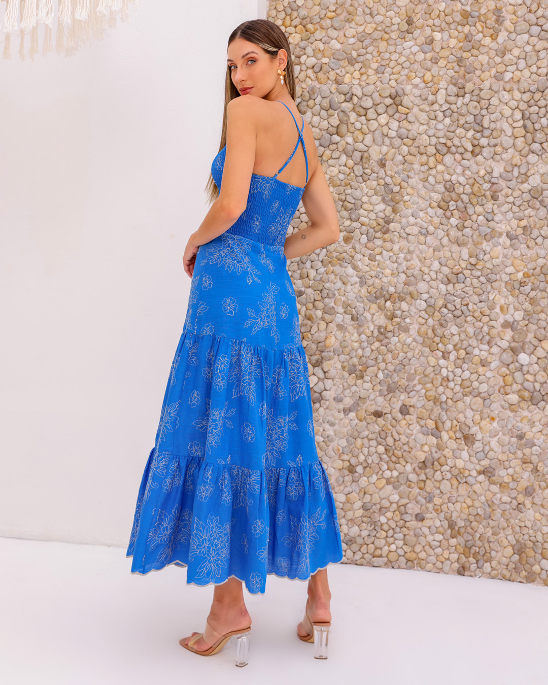 Dot Clothing - Dress Dot Clothing Longuete Laise Azul - 2160AZUL