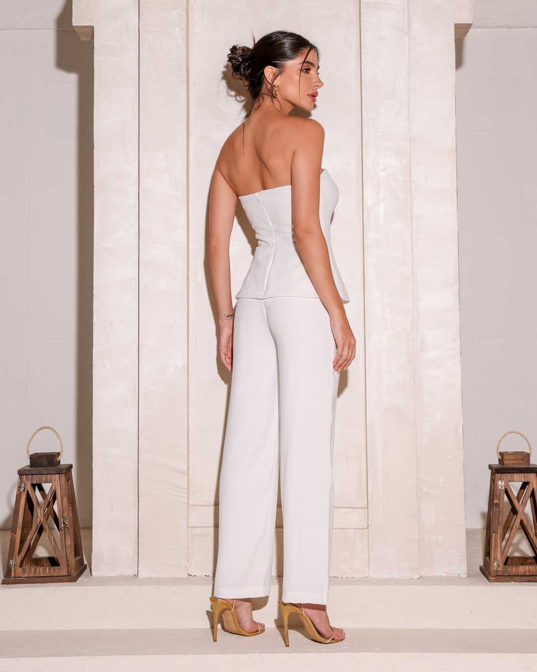 Dot Clothing - Macacão Dot Clothing TQC Peplum Offwhite - 2163OFF