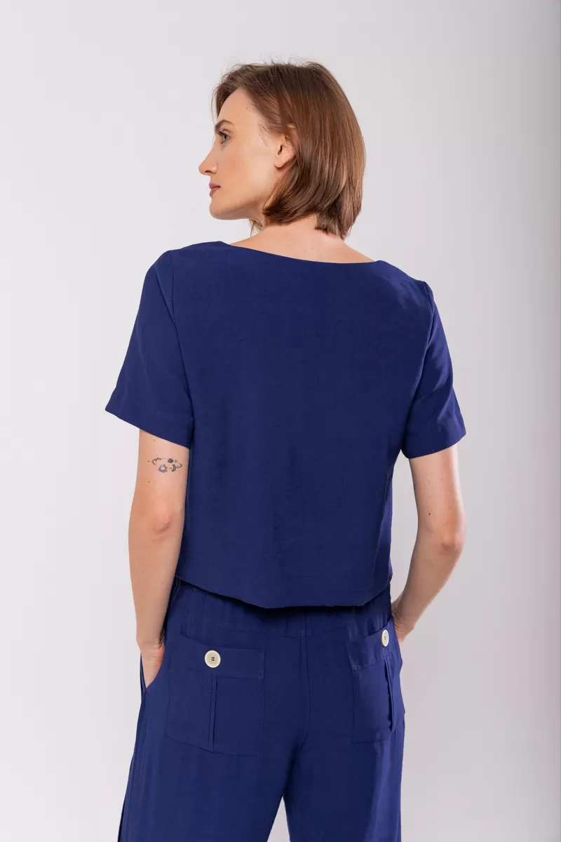 Hidrogênio - TAILORED BLOUSE WITH ECLIPSE V-NECK - 19823207 Hidrogênio - TAILORED BLOUSE WITH ECLIPSE V-NECK - 19823207